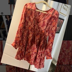 Free people A line floral dress 👗 never worn! Medium